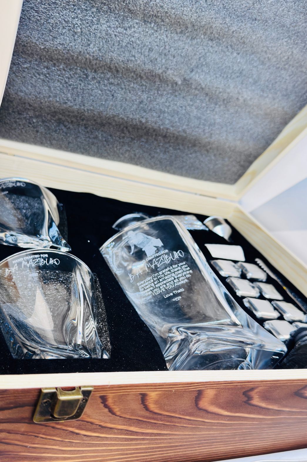 Double Glass with Decanter Premium Whiskey Set