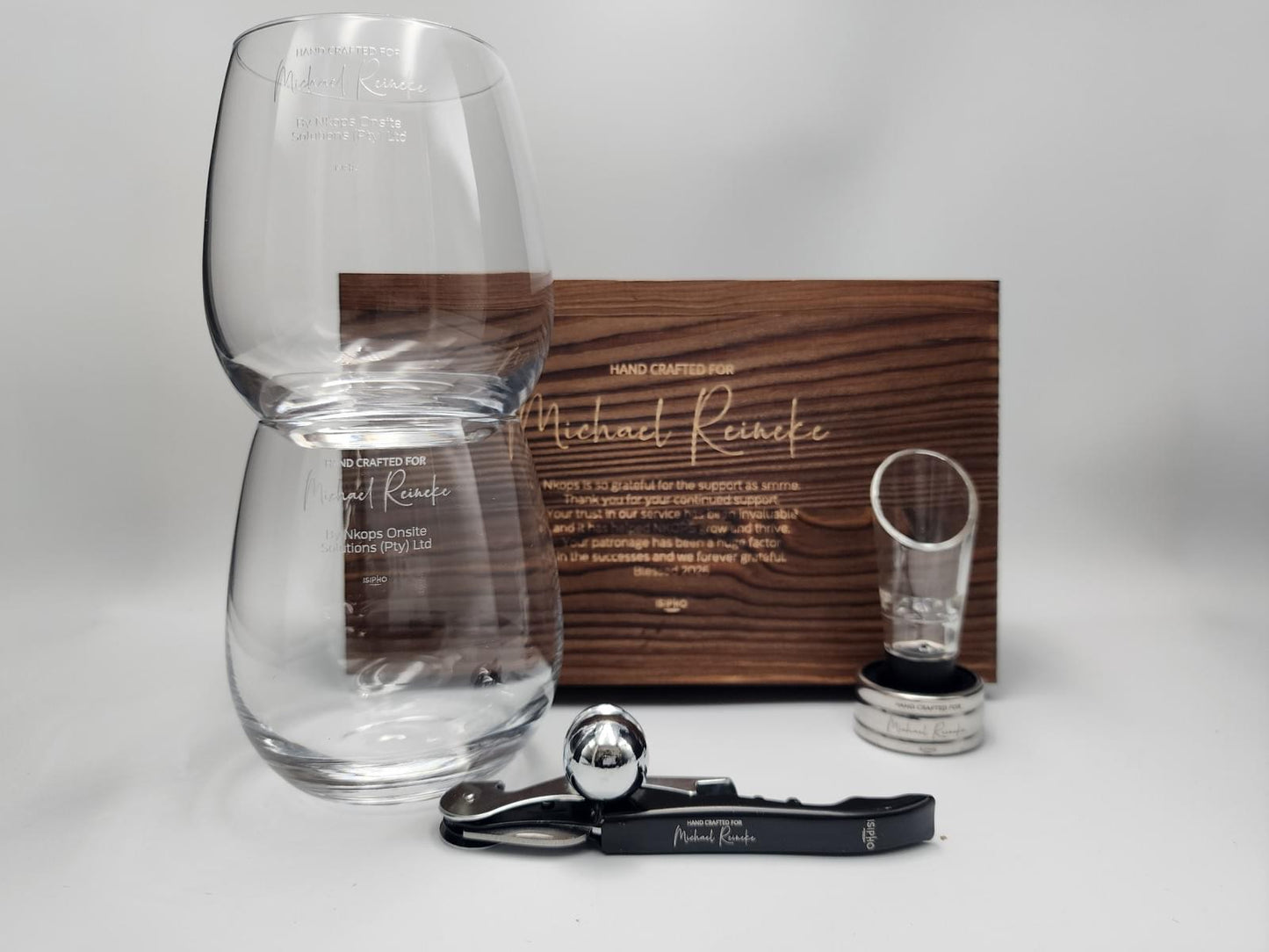 Double Stemless Wine Glass Premium Set.