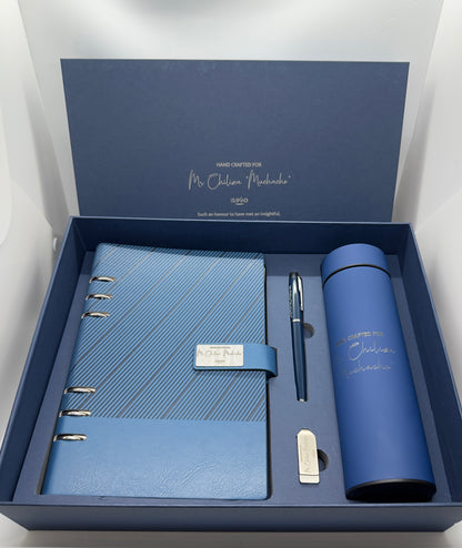 Premium Diary + Pen + 16GB USB +Smart Bottle with LED temperature display Gift Box