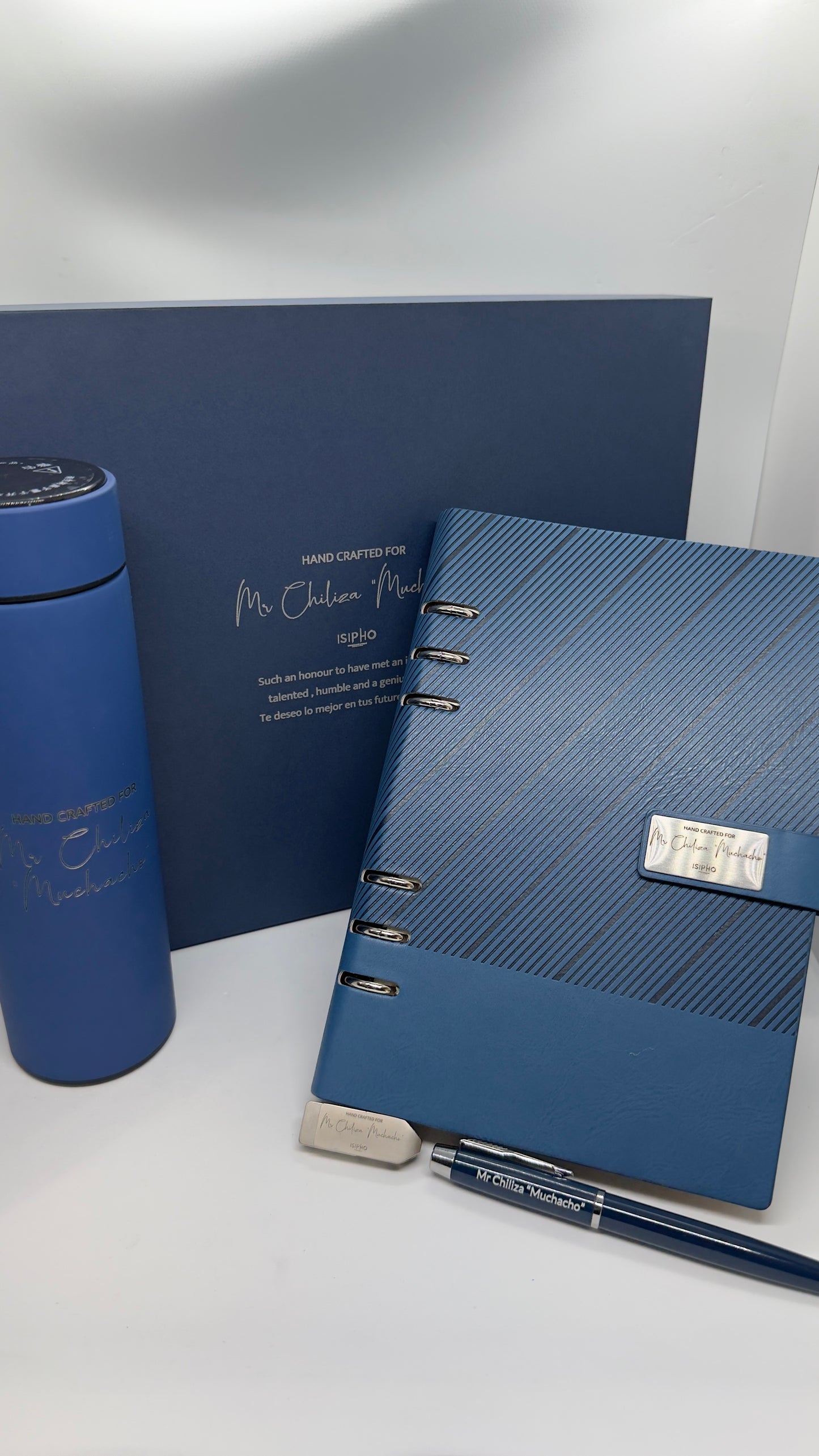 Premium Diary + Pen + 16GB USB +Smart Bottle with LED temperature display Gift Box