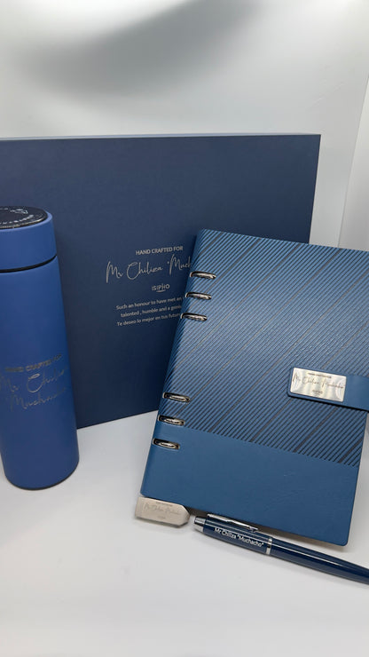 Premium Diary + Pen + 16GB USB +Smart Bottle with LED temperature display Gift Box