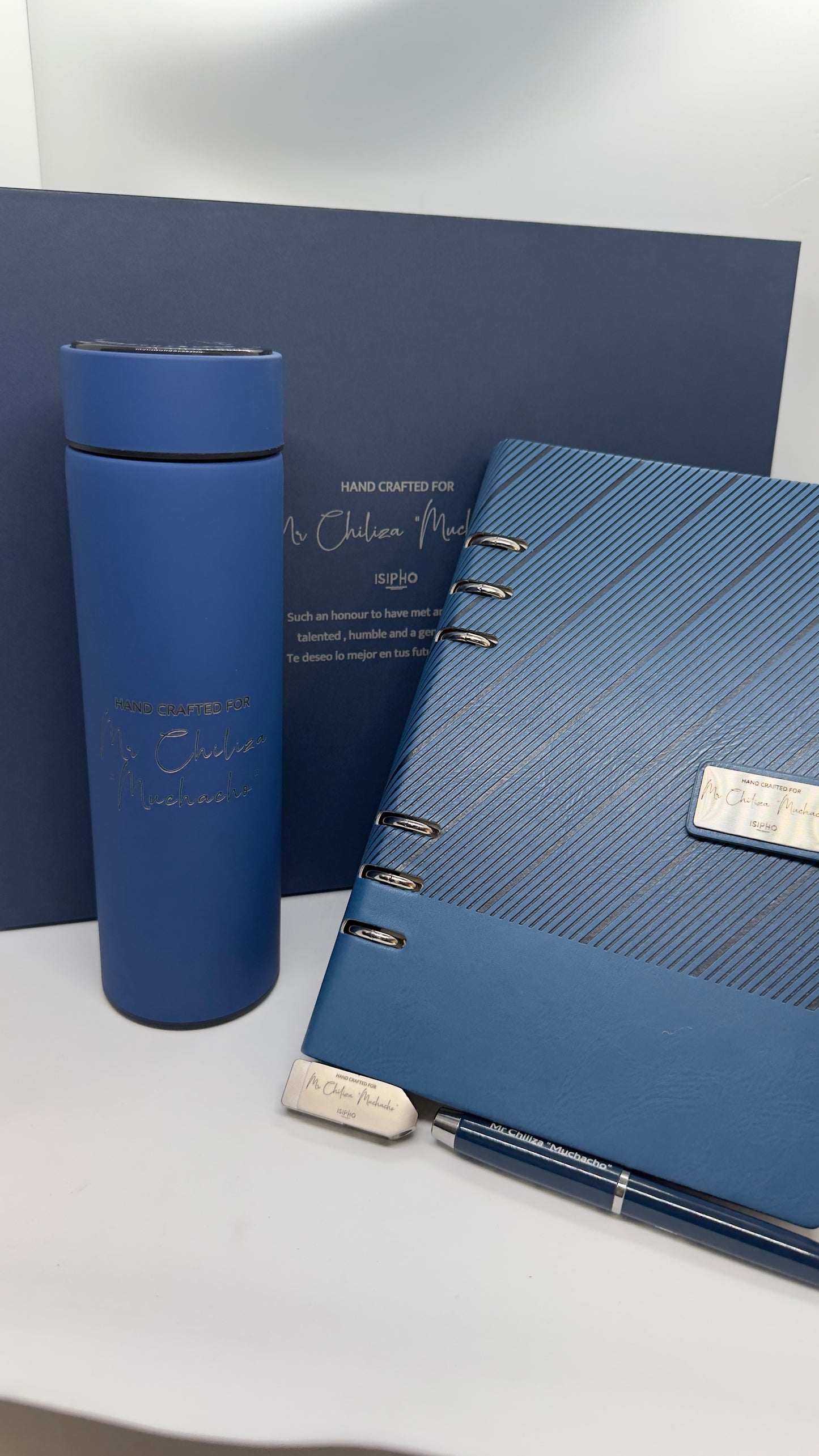 Premium Diary + Pen + 16GB USB +Smart Bottle with LED temperature display Gift Box