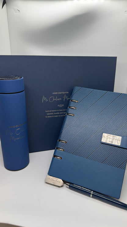 Premium Diary + Pen + 16GB USB +Smart Bottle with LED temperature display Gift Box