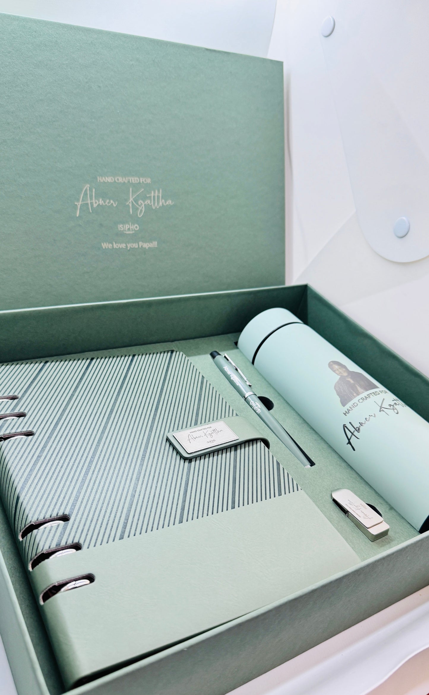 Premium Diary + Pen + 16GB USB +Smart Bottle with LED temperature display Gift Box