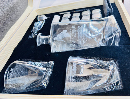 Double Glass with Decanter Premium Whiskey Set