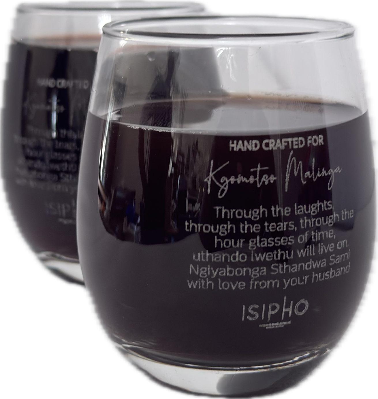Double Stemless Wine Glass Premium Set