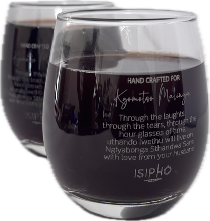 Double Stemless Wine Glass Premium Set