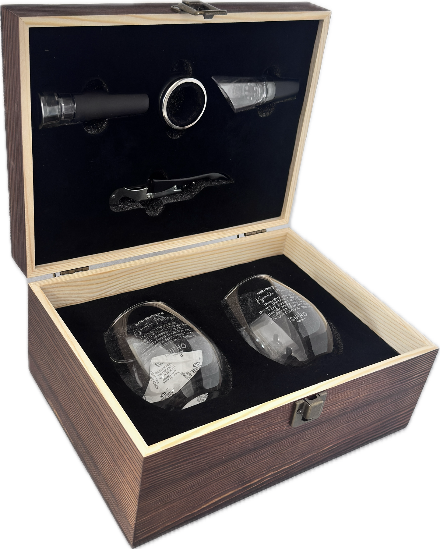 Double Stemless Wine Glass Premium Set