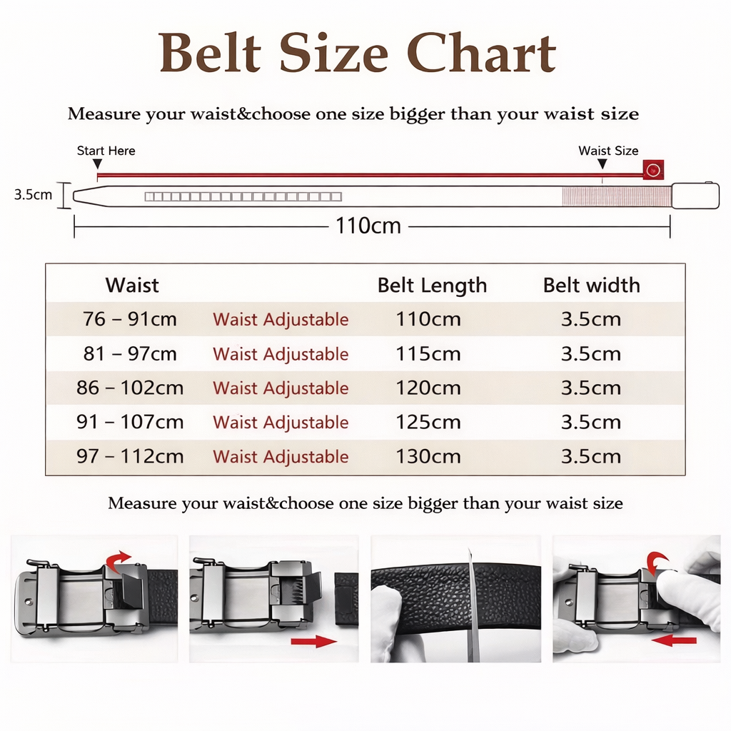 Premium Men's Leather Belt