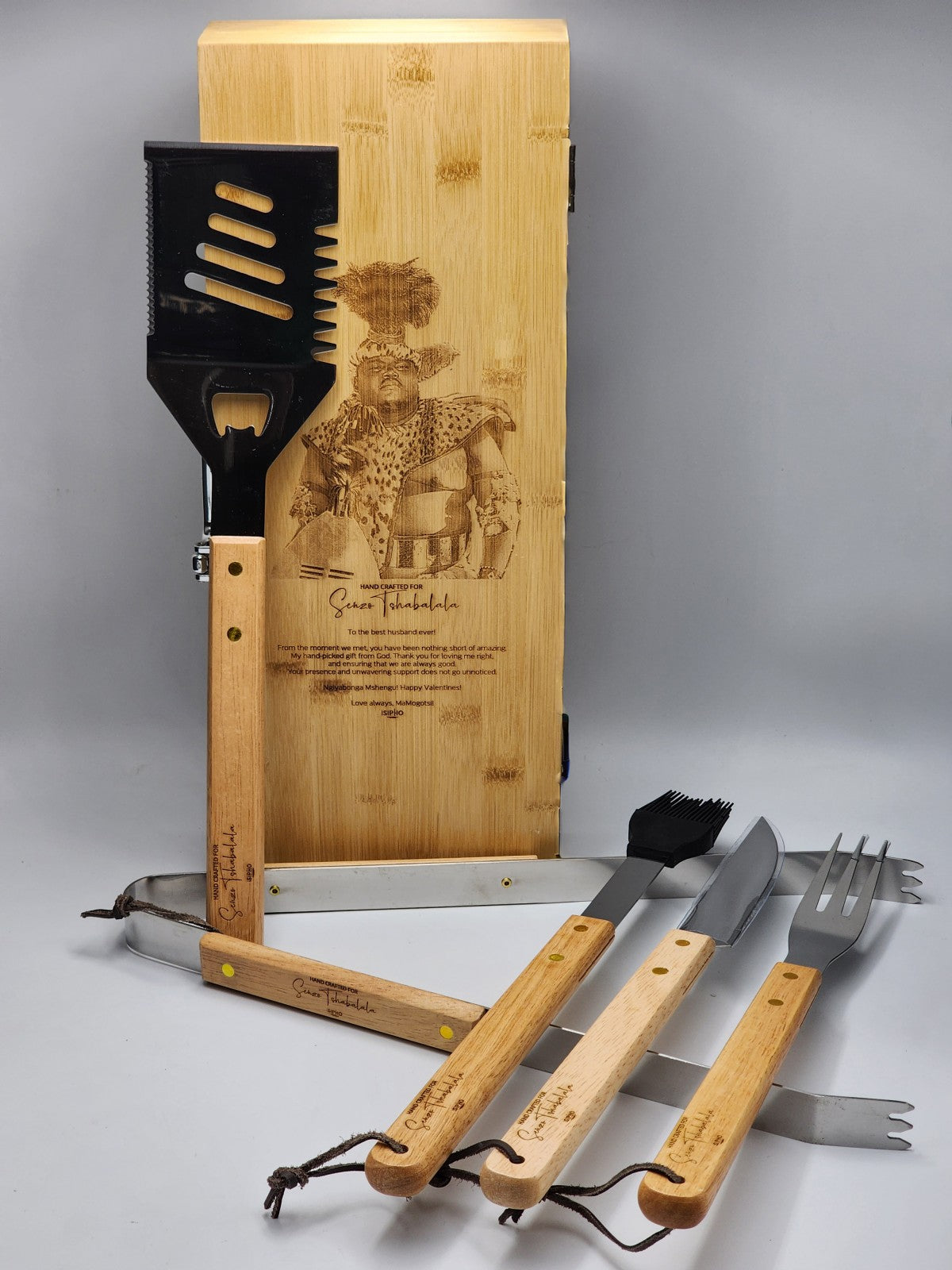 Premium Bamboo Braai Tool Set