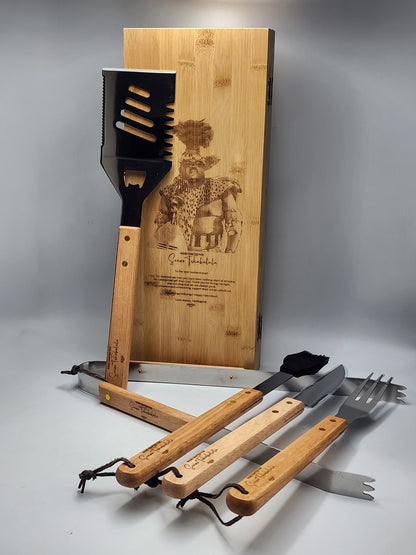 Premium Bamboo Braai Tool Set