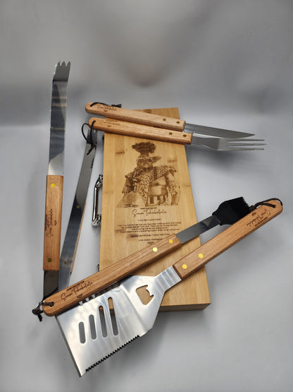 Premium Bamboo Braai Tool Set