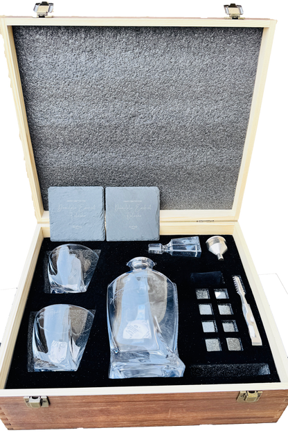 Double Glass with Decanter Premium Whiskey Set