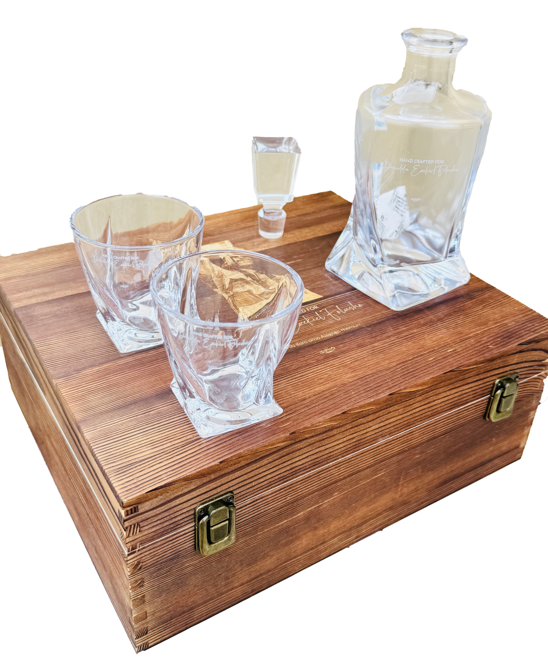 Double Glass with Decanter Premium Whiskey Set