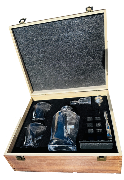 Double Glass with Decanter Premium Whiskey Set