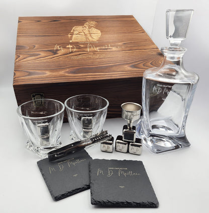 Double Glass with Decanter Premium Set