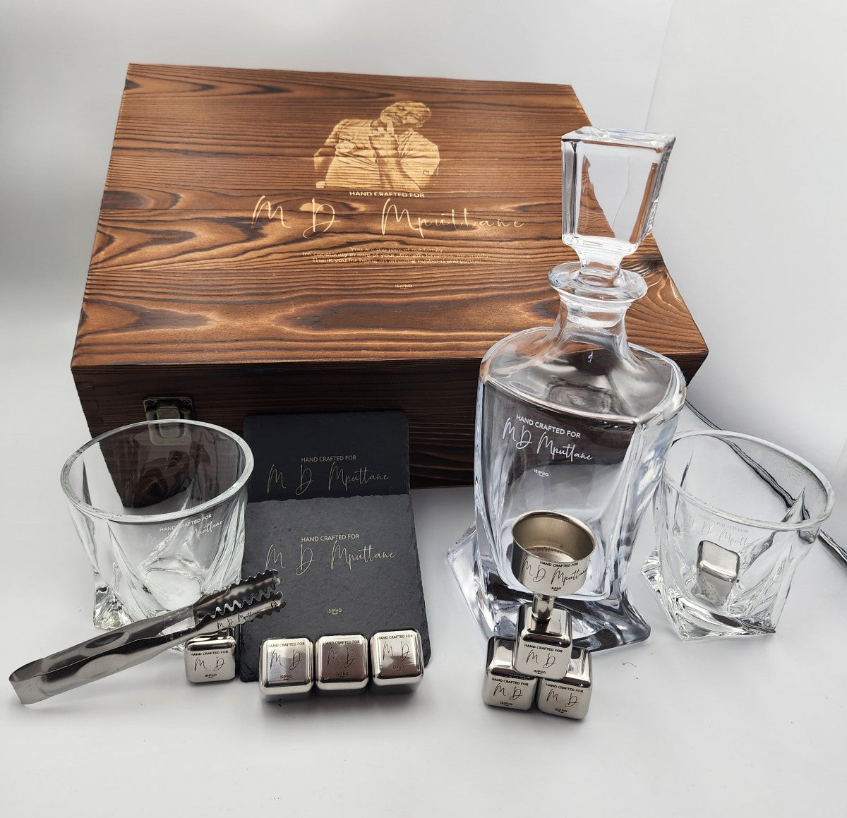 Double Glass with Decanter Premium Set