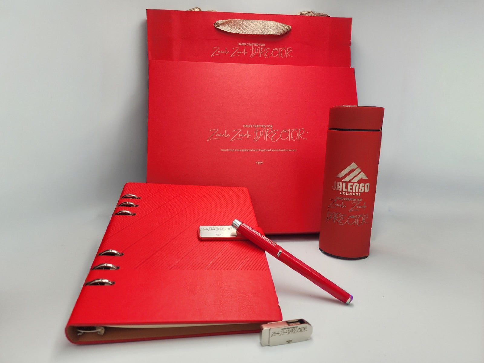 Personalised A5 Diary + Personalised Pen + Personalised USB Flash – ISIPHO