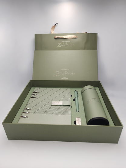 Premium Diary + Pen + 16GB USB +Smart Bottle with LED temperature display Gift Box