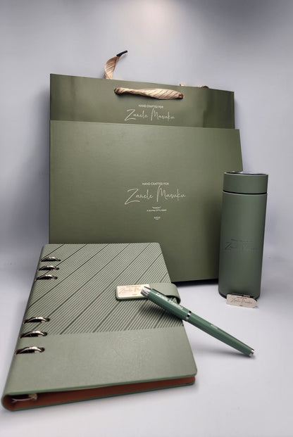 Premium Diary + Pen + 16GB USB +Smart Bottle with LED temperature display Gift Box