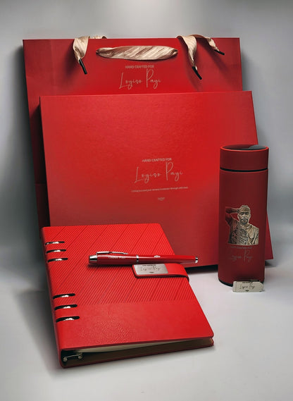 Premium Diary + Pen + 16GB USB +Smart Bottle with LED temperature display Gift Box
