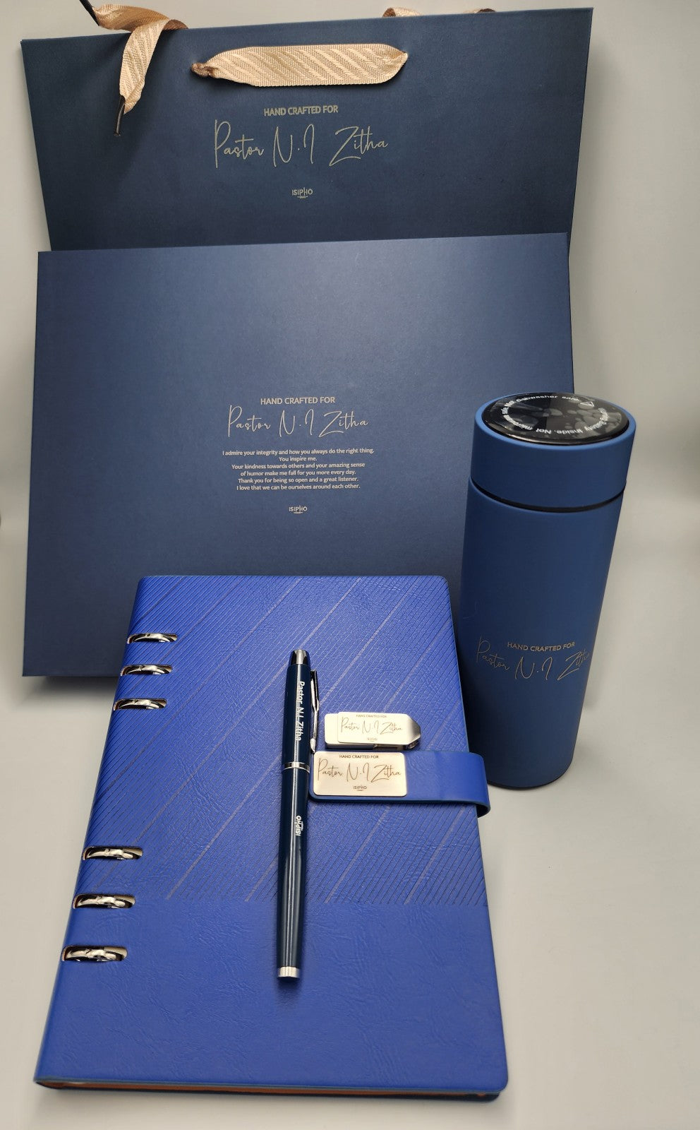 Premium Diary + Pen + 16GB USB +Smart Bottle with LED temperature display Gift Box