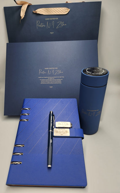 Premium Diary + Pen + 16GB USB +Smart Bottle with LED temperature display Gift Box