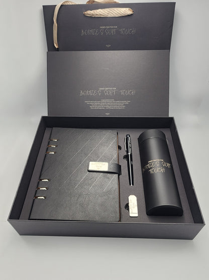 Premium Diary + Pen + 16GB USB +Smart Bottle with LED temperature display Gift Box