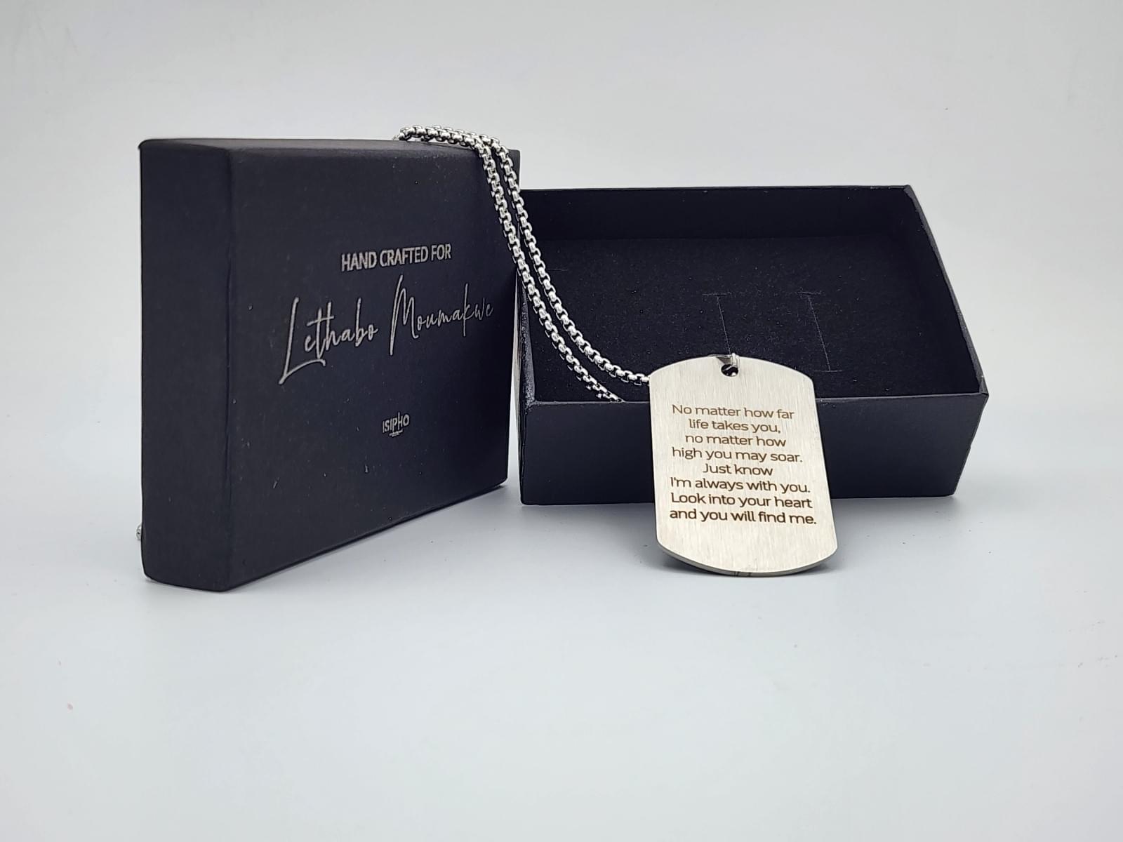 Dog Tag Necklace.