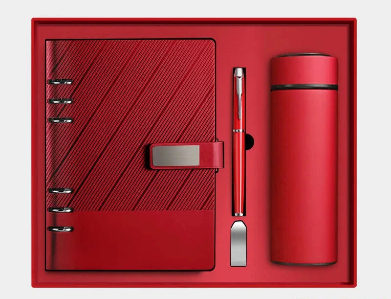Premium Diary + Pen + 16GB USB +Smart Bottle with LED temperature display Gift Box