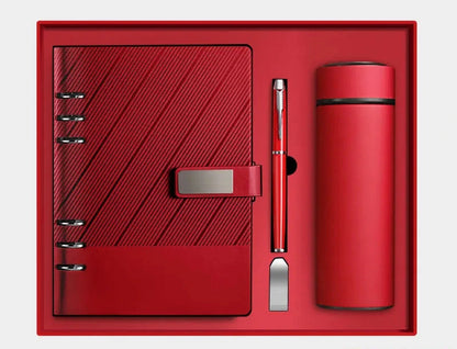 Premium Diary + Pen + 16GB USB +Smart Bottle with LED temperature display Gift Box