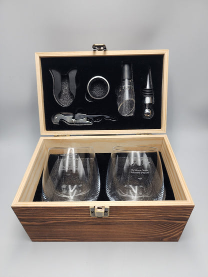 Double Stemless Wine Glass Premium Set