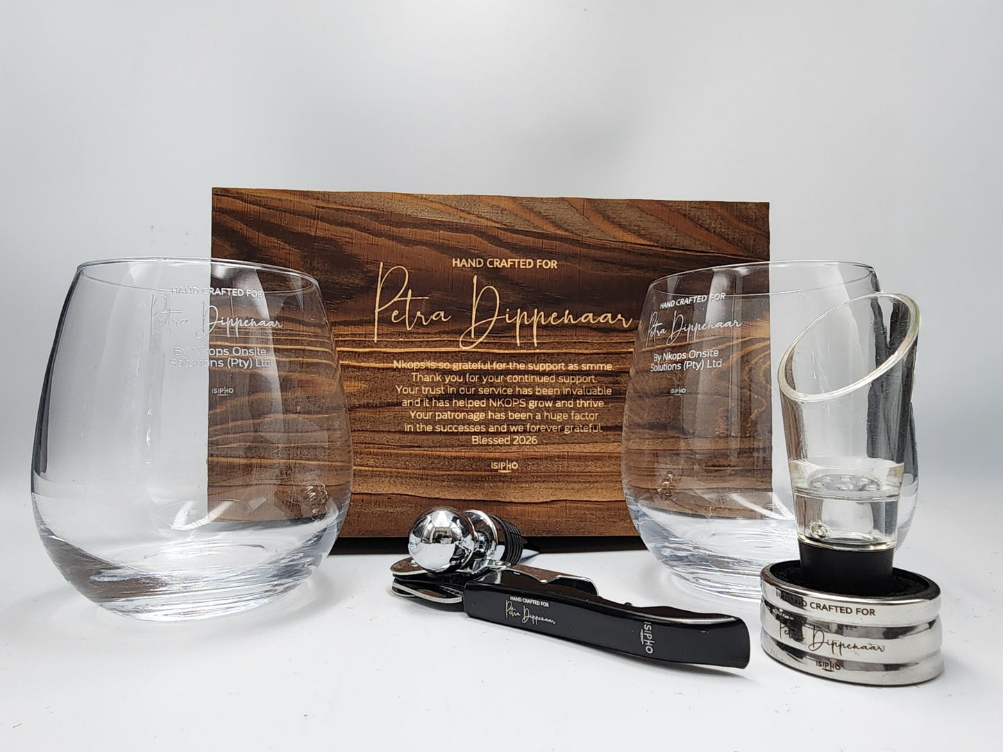 Double Stemless Wine Glass Premium Set
